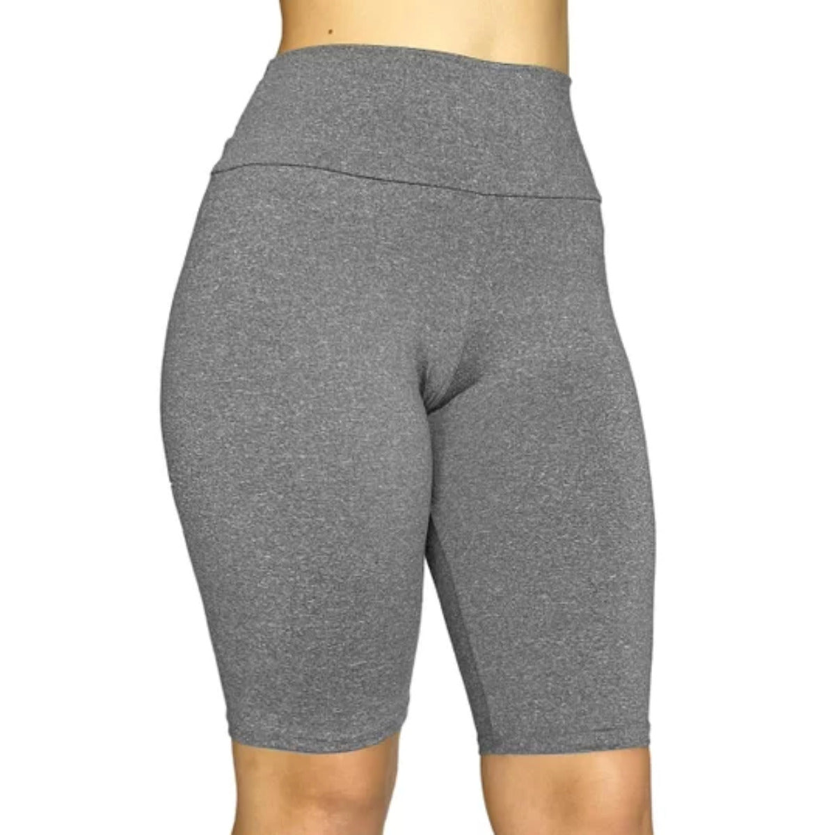 Bermuda Short Feminina Cos Alto Fitness Cintura Modeladora