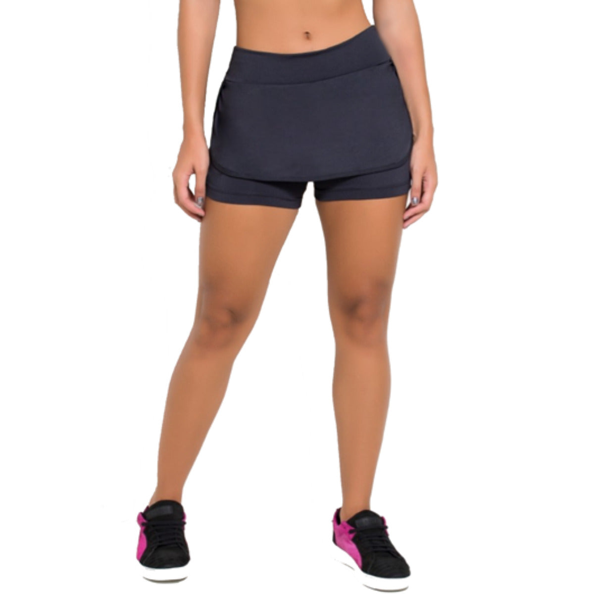 Short Saia Feminino Alta Qualidade Fitness Academia Suplex