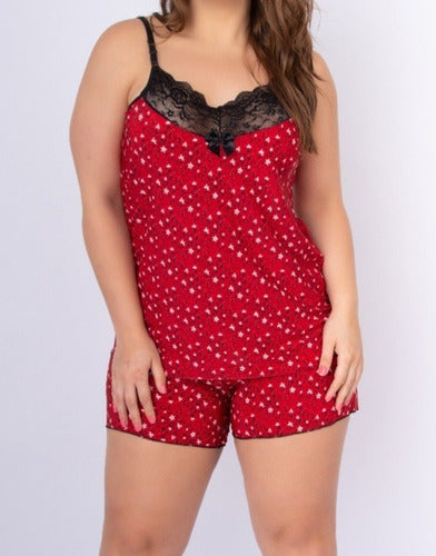 Baby Doll Plus Size / Short Doll / Pijama de Liganete Plus Size Confortável Verão