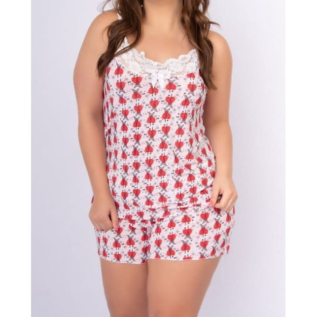 Baby Doll Plus Size / Short Doll / Pijama de Liganete Plus Size Confortável Verão