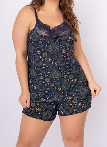 Baby Doll Plus Size / Short Doll / Pijama de Liganete Plus Size Confortável Verão